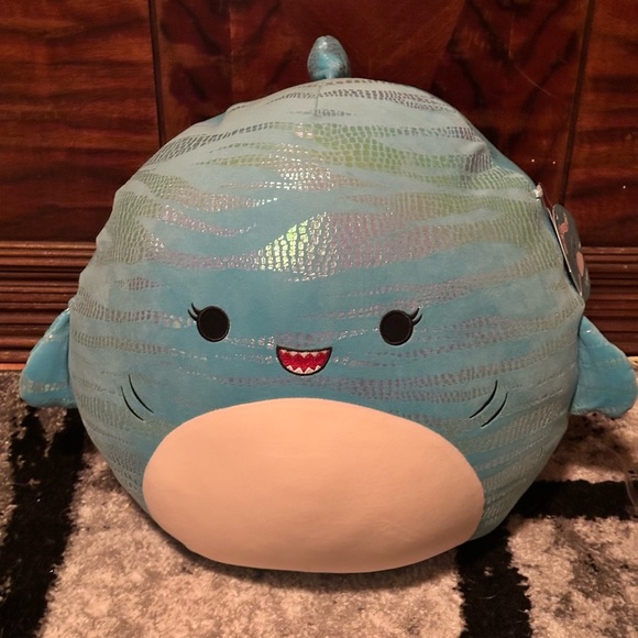 NWT Squishmallow 16 inch Lamar Whale Shark Soft Cuddly - Picture 5 of 6